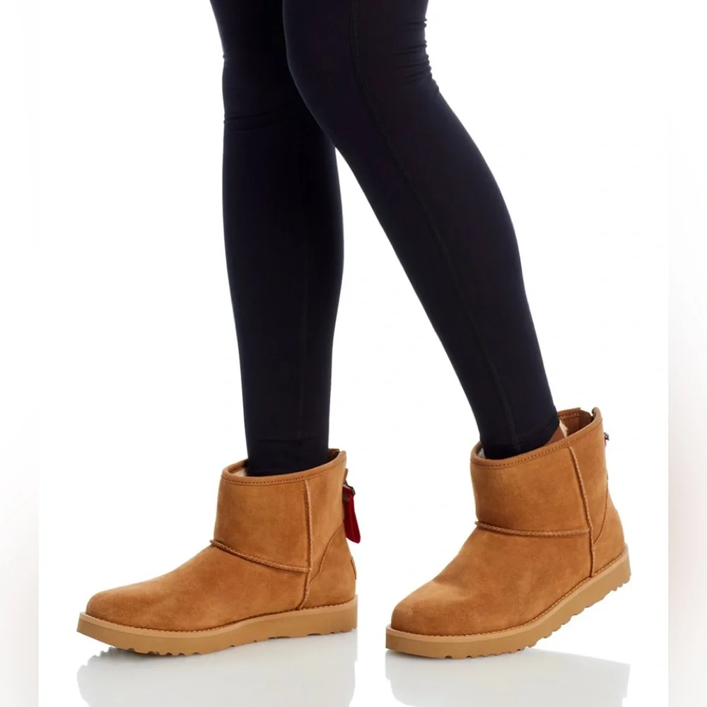 NEW UGG Women’s 1122671 Classic Logo Zip Mini Boots
